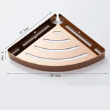 ROSEGLOW 304 – Premium Edelstahl Duschablage Ecke in Roségold