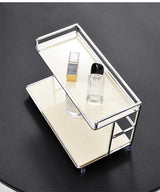 DuoSpace Metall Organizer Regal 2 Ebenen – Freistehendes Aufbewahrungsregal für Küche & Bad | Platzsparend | Modernes Design