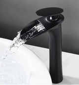 AquaSilva Wasserfall Waschtischarmatur Einhebelmischer – Weiße Mischbatterie | Sanfter Wasserfluss | Modernes Badezimmerdesign