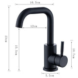AquaSpin Waschbeckenarmatur Schwarz Nickel – Edelstahl Einhebelmischer | 360° Drehbarer Auslauf | Modernes Bad Design