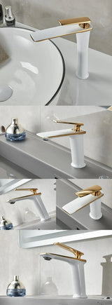 Designer Badarmatur Waschbecken – Einhebelmischer | Warm Kalt Wasserhahn | Stilvolles Luxus Upgrade
