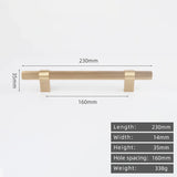 LINEARO Möbelgriff aus Messing 96 mm – Geradliniger Schrankgriff | Gebürstetes Gold & Antikoptik | Zeitloses Design