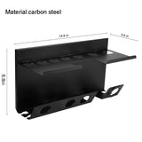 Dyson Airwrap Wandorganizer – Edelstahl Styling-Station mit Doppelablage | Ordnungssystem für Haarstyling | Selbstklebende Montage