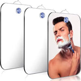 AquaClear Anti-Beschlag Duschspiegel rechteckig mit Hakenbefestigung – beschlagfreier Rasier- und Kosmetikspiegel | Acryl, wasserfest & tragbar | ideal für Badezimmer und Reisen