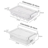 CoolStack Kühlschrank-Schiebebox mit Unterregal-System – Transparente Frischhalte- und Ordnungsbox für Obst, Gemüse & Eier | Platzsparender Kühlschrank-Organizer mit Auszugsschublade