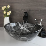 CeramiLux Aufsatzwaschbecken oval – Keramik-Waschschale mit Glanzoberfläche | Modernes Design | Inklusive Ablauf