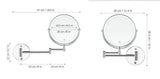 LumiFlex Wiederaufladbarer Wand-Schminkspiegel – 20 cm LED-Schminkspiegel