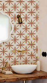 TerraMosaik Fliesenaufkleber selbstklebend – Boho Terrakotta Design für Wand & Boden | Wasserfest | Mediterranes Wohngefühl