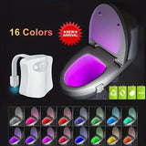 NightGlow Premium WC Nachtlicht mit Bewegungsmelder RGB LED 8/16 Farben – Sensorgesteuerte Toilettenbeleuchtung | Kabellose Badezimmer Nachtlampe für mehr Sicherheit & Komfort | Energiesparende LED Lösung