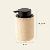 ZENORA Travertin Schaumseifenspender – Japandi Design Pumpflasche | Nachfüllbar & Minimalistisch | Für Bad & Gäste-WC