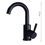 AquaSpin Waschbeckenarmatur Schwarz Nickel – Edelstahl Einhebelmischer | 360° Drehbarer Auslauf | Modernes Bad Design