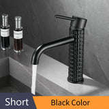 DIAMORA Design Waschtischarmatur Schwarz – Einhebelmischer aus Messing | Luxuriöser Wasserhahn | Elegantes Badezimmer-Highlight