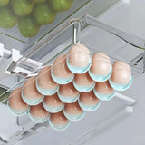 CoolStack Kühlschrank-Schiebebox mit Unterregal-System – Transparente Frischhalte- und Ordnungsbox für Obst, Gemüse & Eier | Platzsparender Kühlschrank-Organizer mit Auszugsschublade