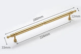 AURONEX Möbelgriff aus Messing in Goldoptik – Moderner Schrankgriff | Elegantes Design | Langlebige Qualität