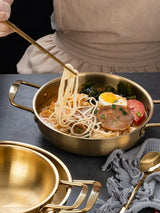 ChefServe Edelstahl-Multifunktionspfanne mit Griffsystem – Große Saucen- & Paellapfanne | Rostfreie Profi-Kochpfanne für gleichmäßige Hitze | Vielseitige Küchen- und Outdoorpfanne