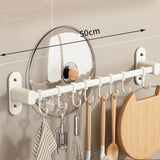 KitchenFlow Wandregal Organizer – Selbstklebende Halterung für Deckel & Küchenutensilien | Platzsparend | Multifunktional