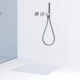 SecureFlow Antirutsch-Duschmatte 53x53 cm aus PVC – rutschfeste Sicherheitsmatte für Dusche und Badewanne | starke Saugnäpfe, Schnellentwässerung & hygienischer Komfort