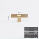 LINEARO Möbelgriff aus Messing 96 mm – Geradliniger Schrankgriff | Gebürstetes Gold & Antikoptik | Zeitloses Design
