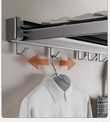 FlexiWall Klappbarer Wandkleiderhalter aus Aluminium – Platzsparender Handtuch- & Kleiderständer | Rostfrei & Stabil | Modernes Design