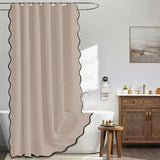 WAVELUX Duschvorhang mit Wellensaum – Wasserdichter Badvorhang aus Polyester | Schimmelhemmend | Elegantes Design