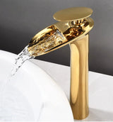AquaSilva Wasserfall Waschtischarmatur Einhebelmischer – Weiße Mischbatterie | Sanfter Wasserfluss | Modernes Badezimmerdesign