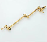 ImperialFlow Luxus-Wandarmatur mit ausziehbarem Topffüller – Schwenkbare Küchenarmatur in gebürstetem Gold | Faltbarer Pot-Filler aus massivem Messing | Elegante Herdarmatur für direktes Befüllen