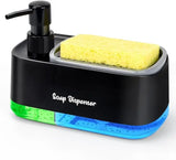TriClean Küchen Seifensystem – Kombispender mit Schwammhalter | 3-fach Funktion | Ordnung & Hygiene