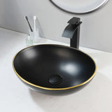 CeramiLux Aufsatzwaschbecken oval – Keramik-Waschschale mit Glanzoberfläche | Modernes Design | Inklusive Ablauf