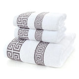 FestivaLuxe Weihnachts-Handtuchset 3-teilig – Baumwoll Badetuchset | Jacquard Design | Schnell saugend & festlich