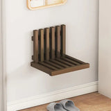 NordFold Klappbare Bambus Wandbank – Schmale Schuhbank ohne Bohren | Platzsparender Sitzhocker | Skandinavisches Design