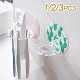 PureStick Wand-Organizer Badezimmer – Selbstklebender Zahnbürstenhalter aus PVC | Platzsparende Aufbewahrung | Hygienisch & Ohne Bohren
