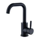 AquaSpin Waschbeckenarmatur Schwarz Nickel – Edelstahl Einhebelmischer | 360° Drehbarer Auslauf | Modernes Bad Design
