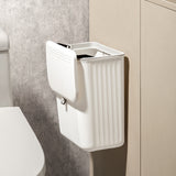 WallClean multifunktionaler Wandmülleimer für Küche und Bad – platzsparender Hängemülleimer mit Druckdeckel | Abfalleimer und Toilettenpapierhalter in einem