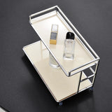 DuoSpace Metall Organizer Regal 2 Ebenen – Freistehendes Aufbewahrungsregal für Küche & Bad | Platzsparend | Modernes Design