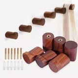 NordicPure Holz Wandhaken – Minimalistischer Kleider- & Handtuchhaken | Massivholz Design | Stilvolle Ordnung