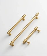 ÉliteBrass Möbelgriff T-Stange aus Massivmessing – Französischer Stil Schrankgriff | Ergonomisches Design | Langlebige Premium Qualität