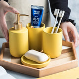 NordForm Keramik-Badezimmerset – 4-teiliges Hygieneset im skandinavischen Stil