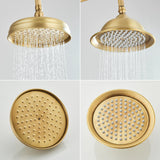 LuxRain Duschkopf Gold – Regendusche Messing | Runde Brause | Modernes Badezimmer Upgrade