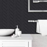 ChevronStone Pro Selbstklebende 3D-Fischgrät-Wandfliesen aus Premium-Vinyl – Wasser- &amp; Hitzebeständige Design-Rückwand für Küche, Bad & Wohnräume | Moderne Peel & Stick Wandverkleidung