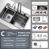 SteelPrime Pro Edelstahl-Küchenspülen-Set – Rechteckiges Einzelbecken | 3 mm Stärke | Mit Wasserhahn & Seifenspender | Komplettsystem für moderne Küchen