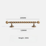 ORBANO Kugel Möbelgriff aus Messing 128 mm – Antik Bronze T-Stab Griff | Modernes Design | Langlebige Schranklösung