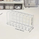 CLARIXA 7-Fach Organizer Transparent – Kosmetik- & Büro Aufbewahrungsbox | Modern & Platzsparend