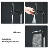 FlexFlow Elite Küchenarmatur mit Ausziehbrause – 6 Strahlarten | 360° Schwenkbar | Edelstahlarmatur Gunmetal | Warm- & Kaltwasser