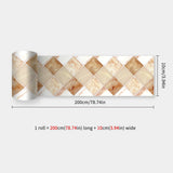 MosaLinea Wandbordüre selbstklebend – Wasserdichte Mosaik-Dekorfolie für Küche & Bad | Flexible Gestaltung | Schnelles Make-over