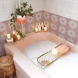 TerraMosaik Fliesenaufkleber selbstklebend – Boho Terrakotta Design für Wand & Boden | Wasserfest | Mediterranes Wohngefühl