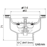 LumiDrain Premium Ablaufstopfen Gold – Edelstahl Spülbeckensieb Ø114 mm | Anti-Verstopfung | Passend für 83–90 mm Ablauf