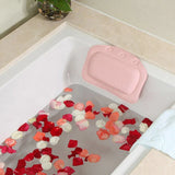 SpaComfort Badewannenkissen Rosa – Ergonomische Nackenstütze mit Saugnäpfen | Wellness Komfort | Rutschfester Halt