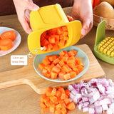 PressCut Pro Multifunktions-Gemüseschneider mit Hebeldrucksystem – Pommes- und Würfelschneider | Edelstahl-Küchenschneider für Gemüse, Obst & Meal Prep | Effizienter Küchenhelfer für schnelles Schneiden