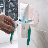 PureStick Wand-Organizer Badezimmer – Selbstklebender Zahnbürstenhalter aus PVC | Platzsparende Aufbewahrung | Hygienisch & Ohne Bohren