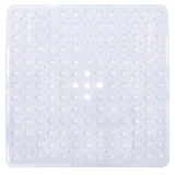 SecureFlow Antirutsch-Duschmatte 53x53 cm aus PVC – rutschfeste Sicherheitsmatte für Dusche und Badewanne | starke Saugnäpfe, Schnellentwässerung & hygienischer Komfort